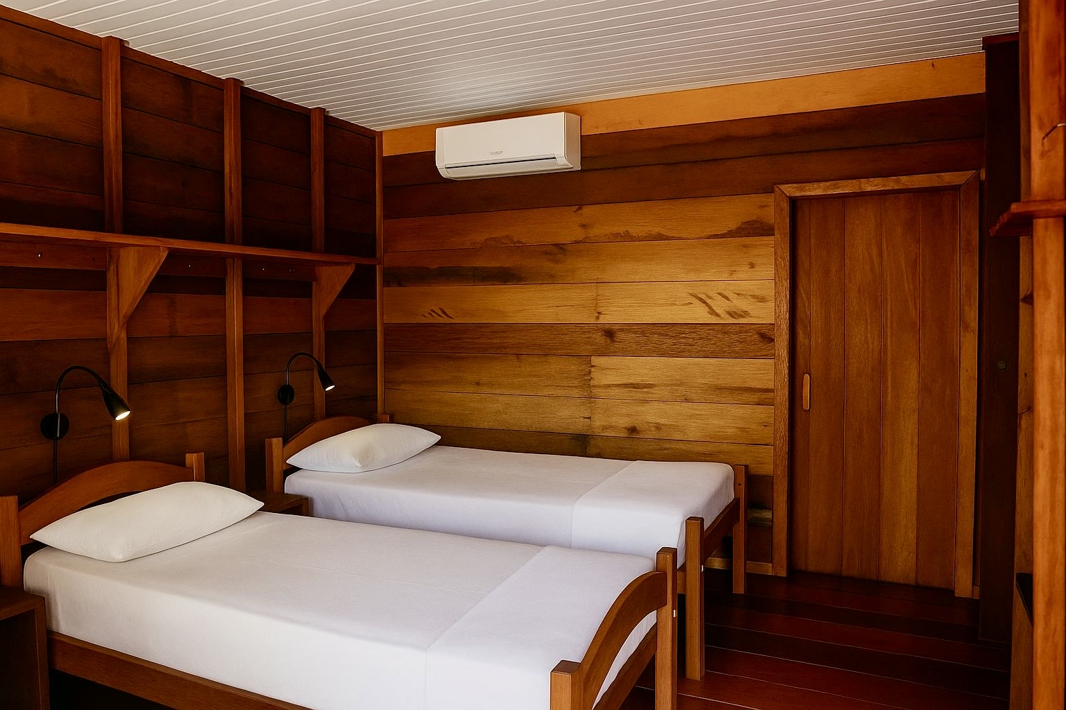 Air-conditioned suite in regional wood